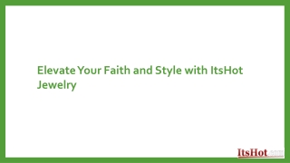 Elevate Your Faith and Style with ItsHot Jewelry