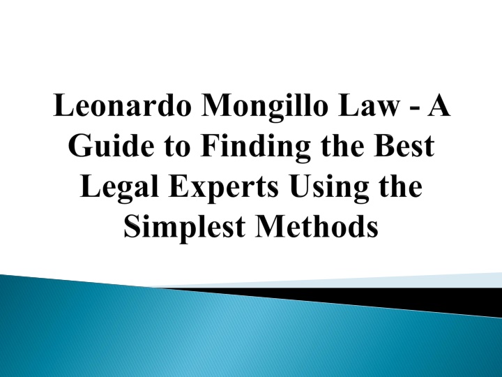 leonardo mongillo law a guide to finding the best legal experts using the simplest methods