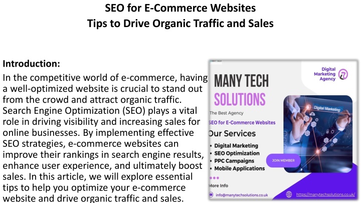 seo for e commerce websites tips to drive organic traffic and sales
