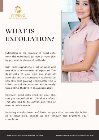 The Importance of Exfoliating Your Skin - Meraki Holistic Beauty Center