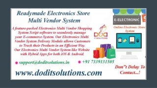 Electronics Store Multi Vendor Script - DOD IT SOLUTIONS