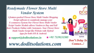 Flower Store Multi Vendor Script - DOD IT SOLUTIONS