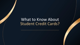 What to Know About Student Credit Cards