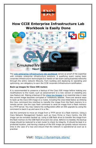 How CCIE Enterprise Infrastructure Lab Workbook is Easily Done