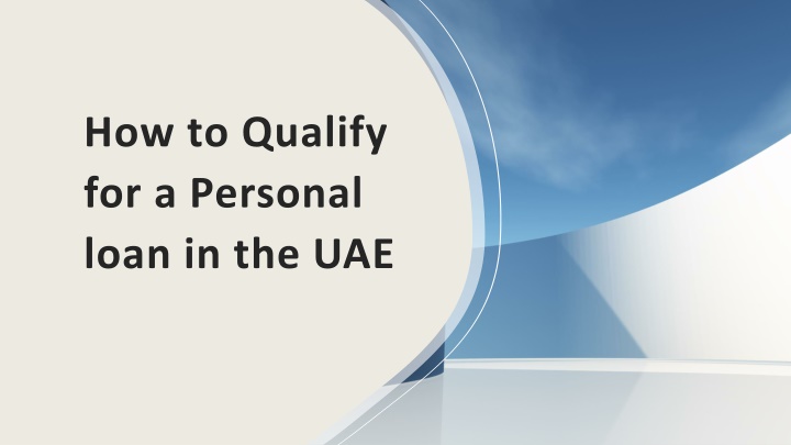 how to qualify for a personal loan in the uae