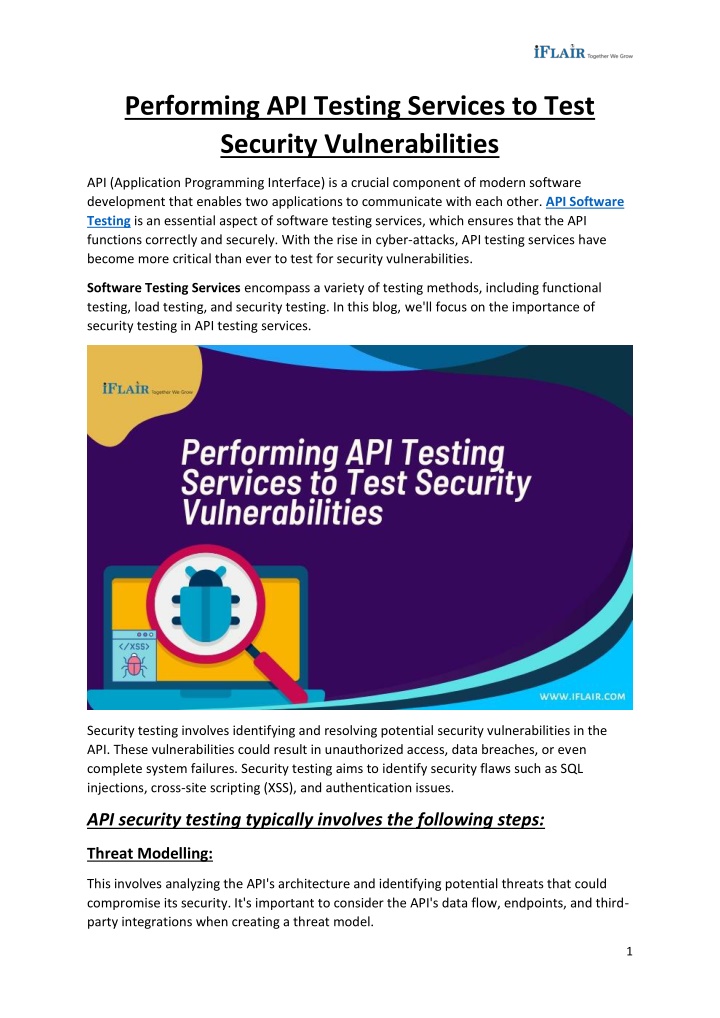 performing api testing services to test security