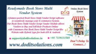 Book Store Multi Vendor Script - DOD IT SOLUTIONS