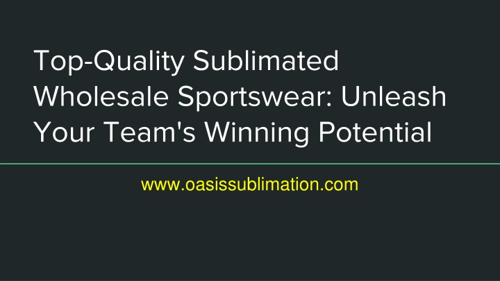 top quality sublimated wholesale sportswear unleash your team s winning potential