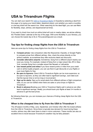 USA to Trivandrum Flights (5)