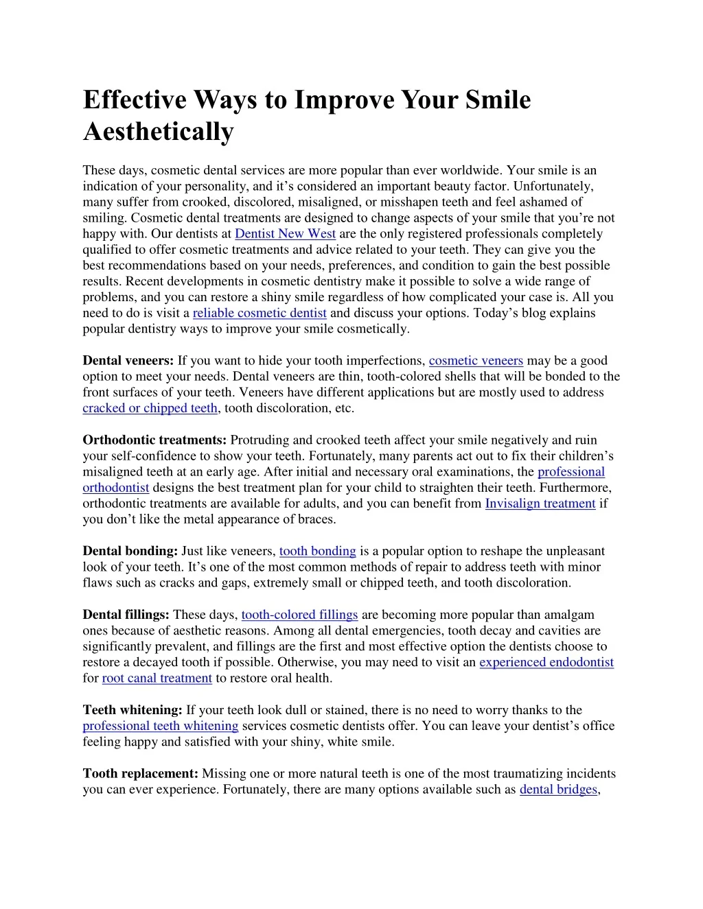 PPT - Effective Ways to Improve Your Smile Aesthetically PowerPoint ...
