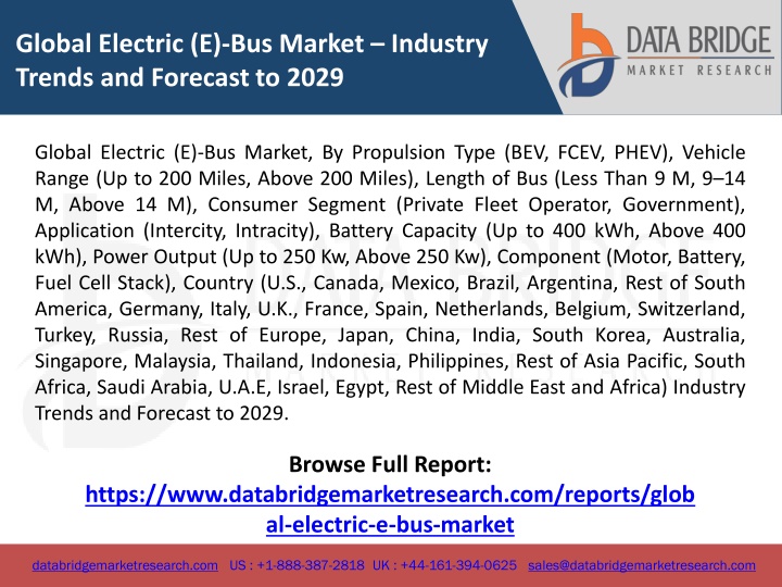 global electric e bus market industry trends