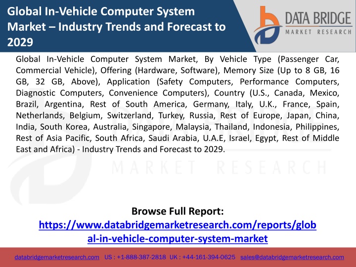 global in vehicle computer system market industry