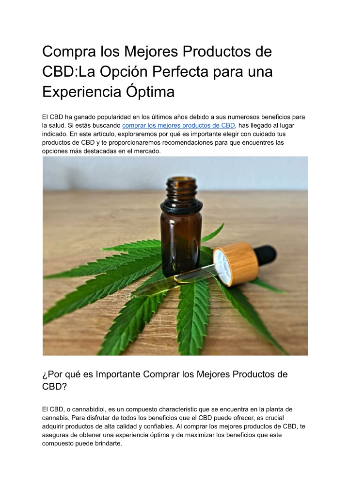 compra los mejores productos de cbd la opci