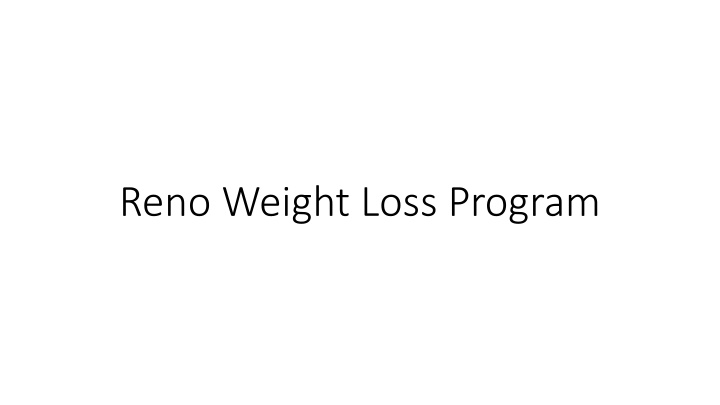 reno weight loss program