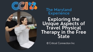 Explore the Benefits of Traveling as a Physical Therapist in Maryland