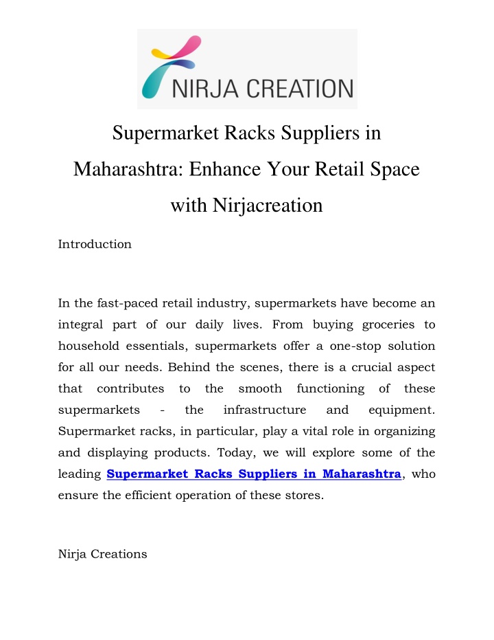 supermarket racks suppliers in