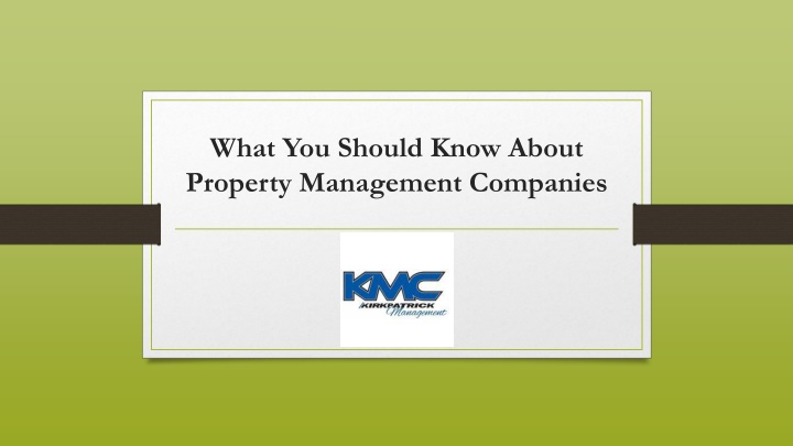 what you should know about property management companies