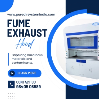 Fume exhaust hood manufacturers In Chennai