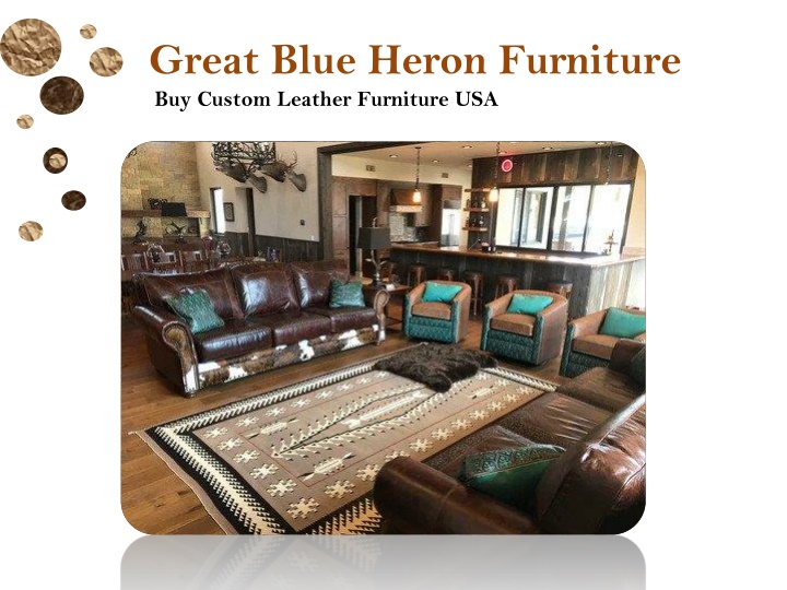 great blue heron furniture buy custom leather