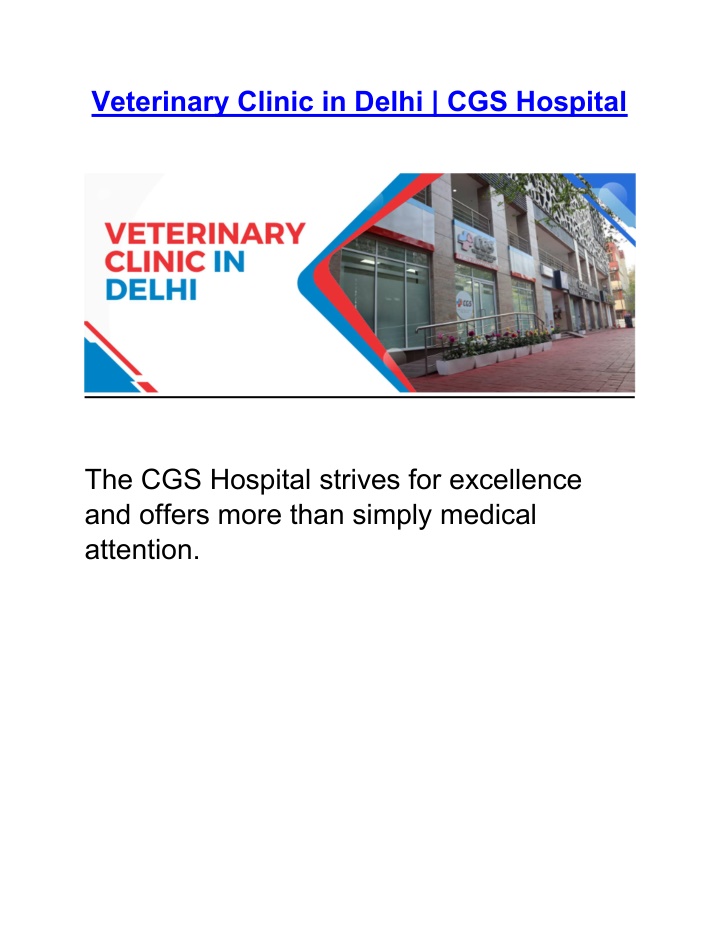 veterinary clinic in delhi cgs hospital