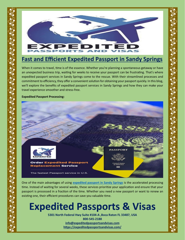 fast and efficient expedited passport in sandy