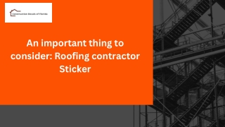 Certified Roofing Contractor Sticker  Construction Decals of Florida