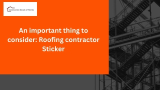 an important thing to consider roofing contractor