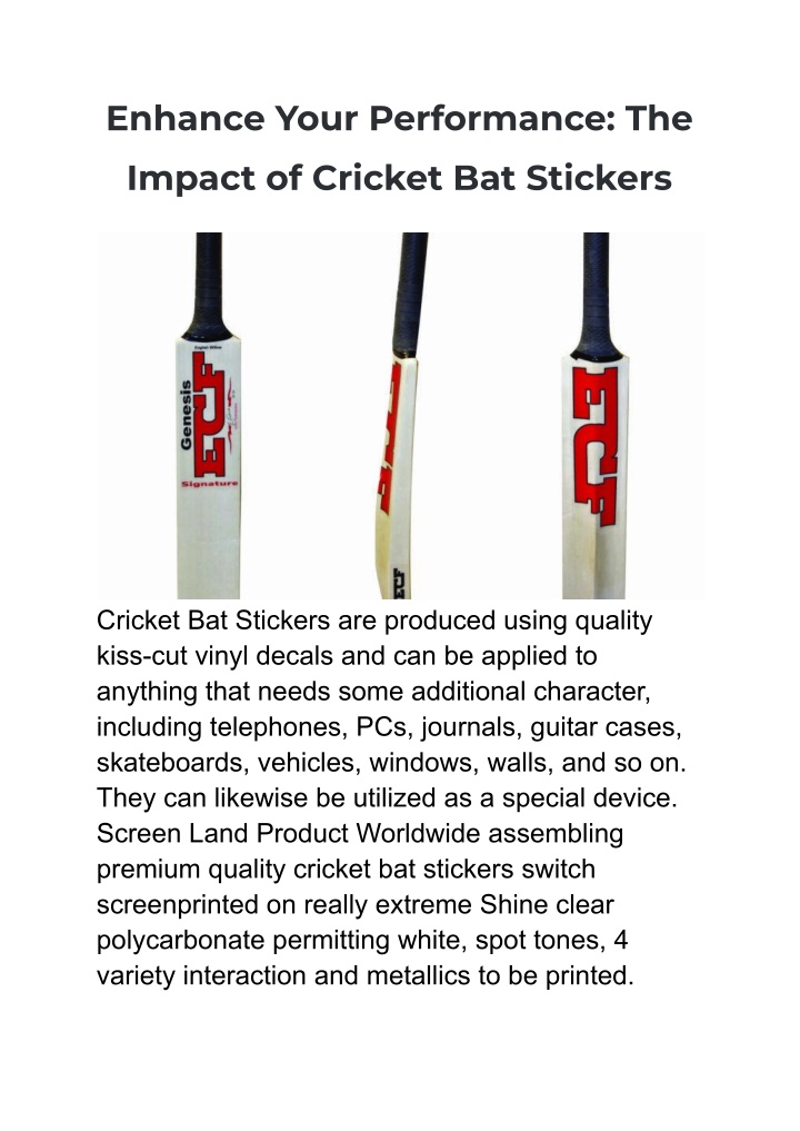 enhance your performance the impact of cricket