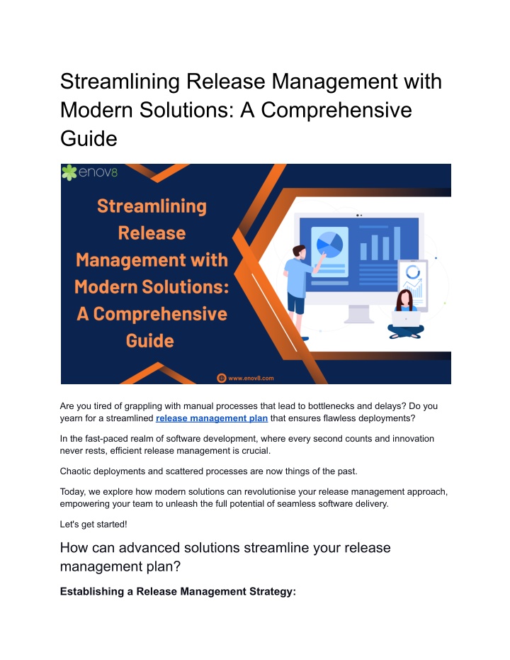 streamlining release management with modern