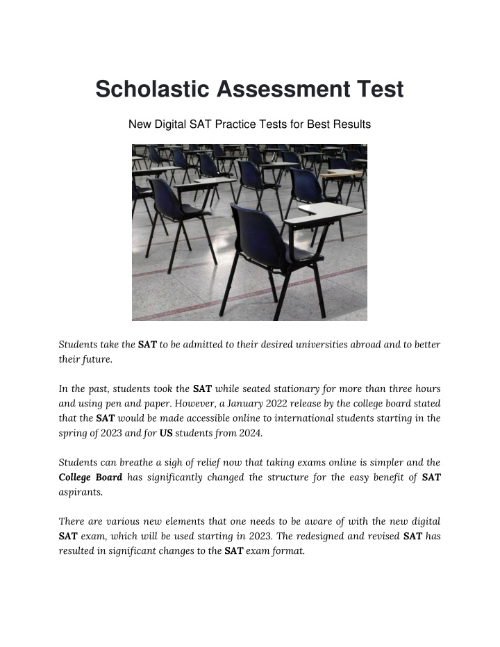 scholastic assessment test