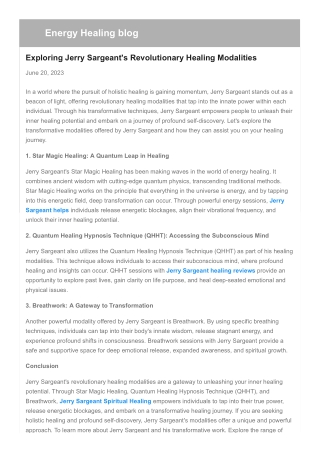 energy healing blog