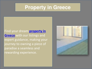 Property in Greece