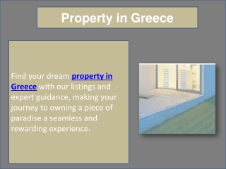 property in greece