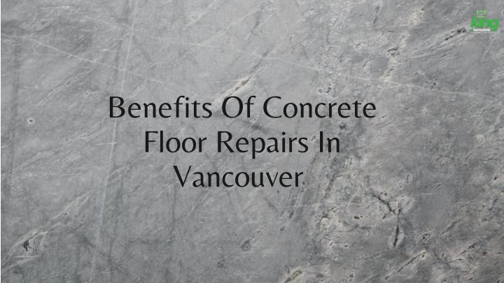 benefits of concrete floor repairs in vancouver