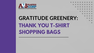Gratitude Greenery Thank You T-Shirt Shopping Bags