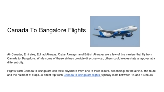 Canada To Bangalore Flights (6)