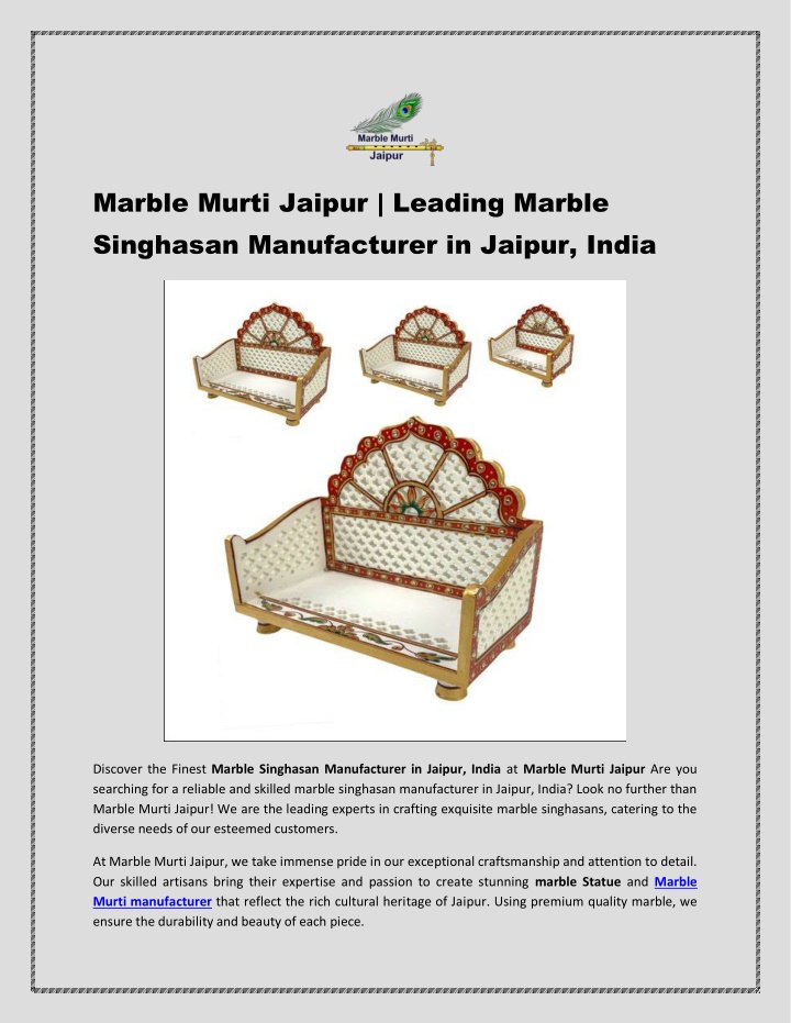 marble murti jaipur leading marble singhasan