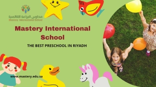Best Preschools in Riyadh-Mastery International School