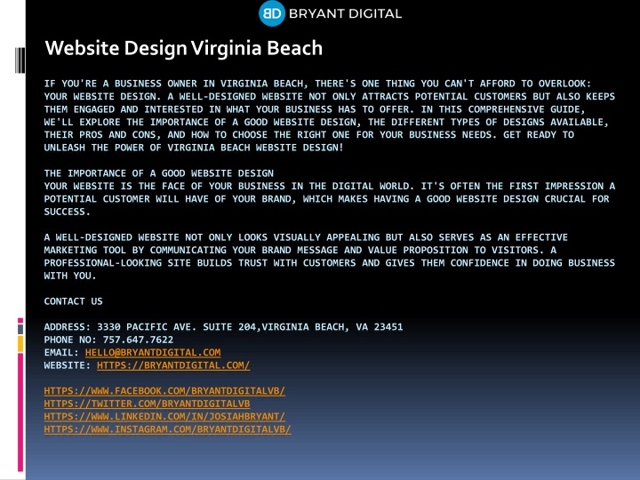 website design virginia beach
