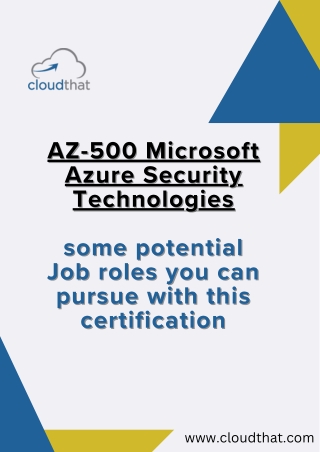 Learning AZ-500 Certification
