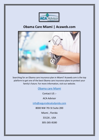obama care miami acaweb com