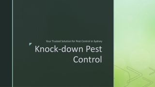 Knockdown pest control