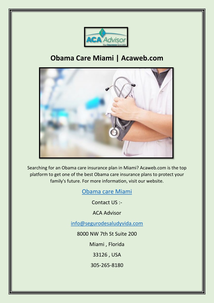 obama care miami acaweb com