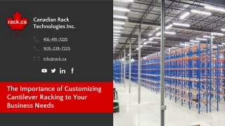The Importance of Customizing Cantilever Racking to Your Business Needs