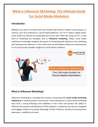 What Is Influencer Marketing The Ultimate Guide For Social Media Marketers