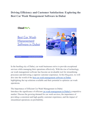 driving efficiency and customer satisfaction