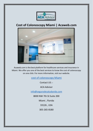 cost of colonoscopy miami acaweb com