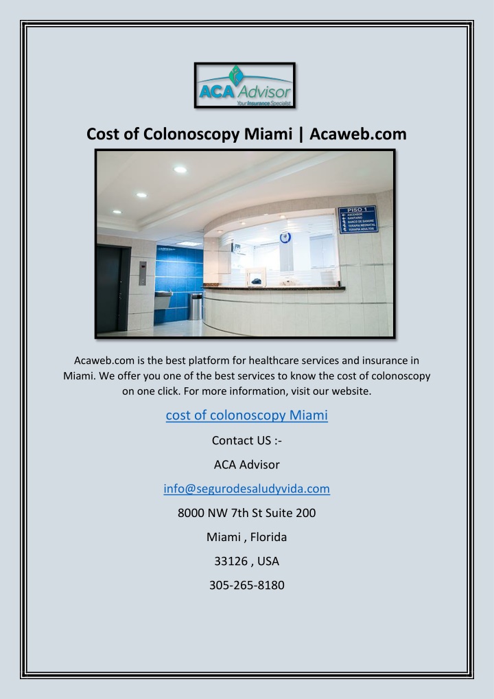 cost of colonoscopy miami acaweb com