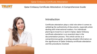 Qatar Embassy Certificate Attestation: A Comprehensive Guide