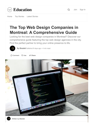The Top Web Design Companies in Montreal: A Comprehensive Guide